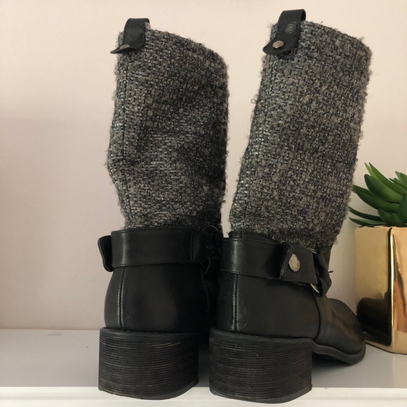 !MUST GO Stuart Weitzman Tweed Nupimlico Moto Boot - Picture 4 of 8